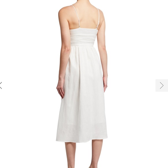 NWT A.L.C. Daniela Tie-Front Midi Dress - Picture 2 of 10